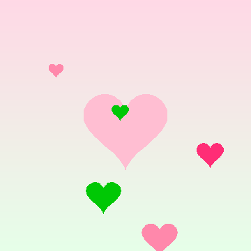 Floating hearts