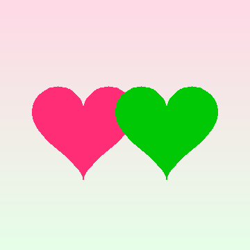 Hugging hearts